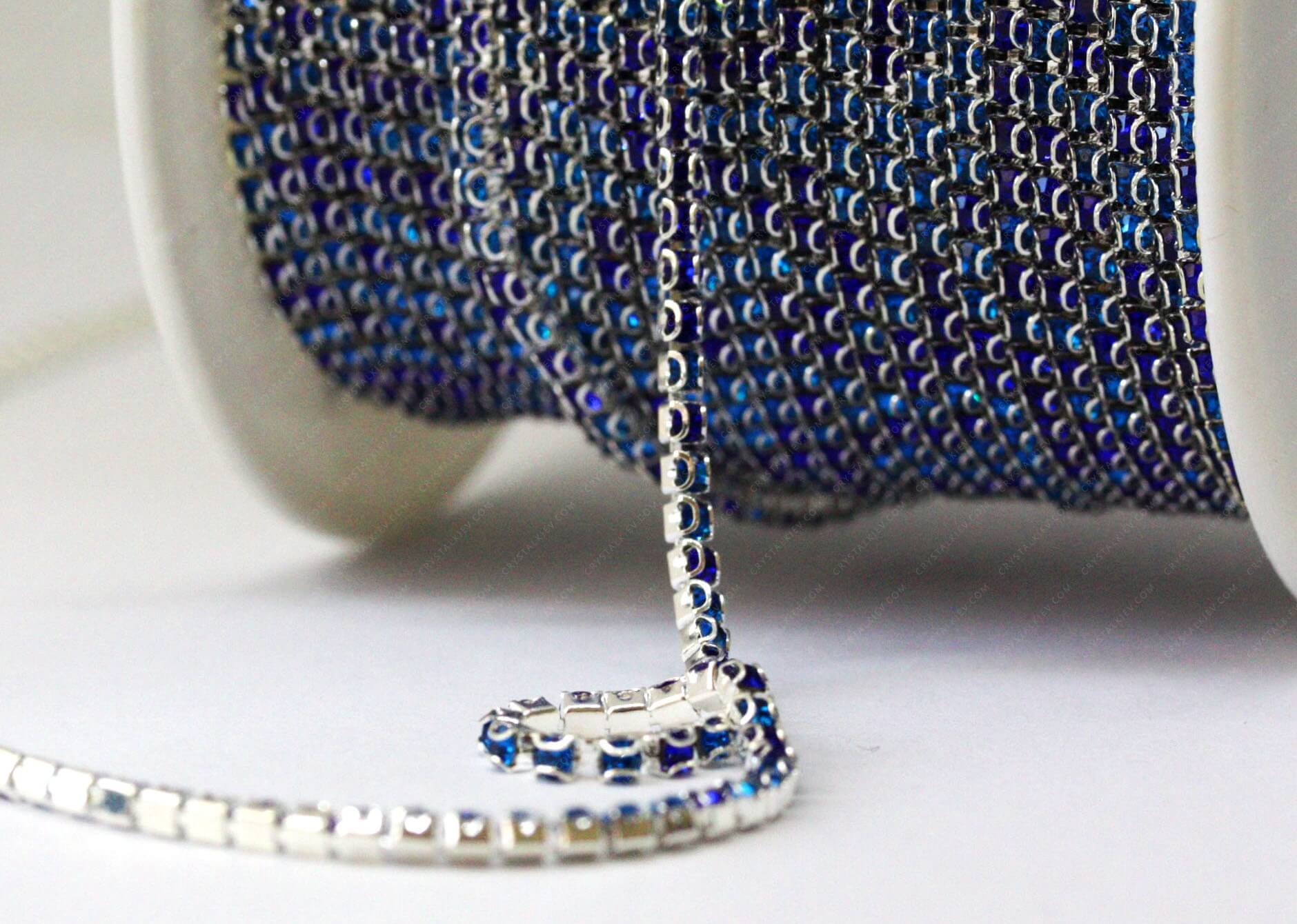 MIX Стрічка Silver + Capri Blue/ Sapphire